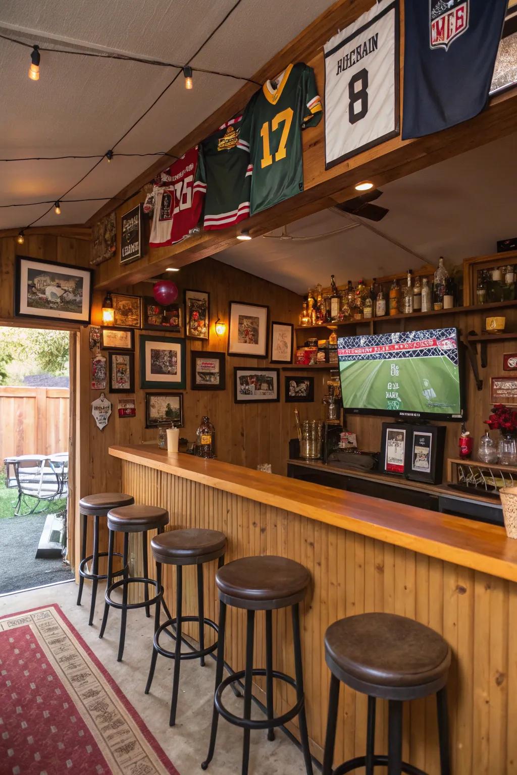 Change your shed into a sports enthusiast's dream.