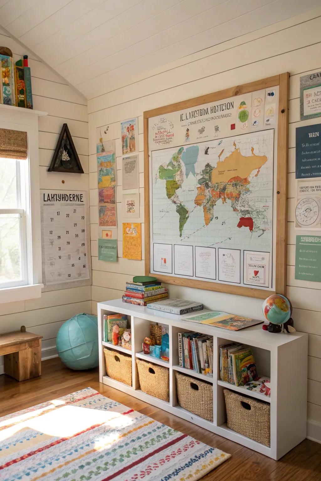 Make learning fun with a timber cladding notice board for education.