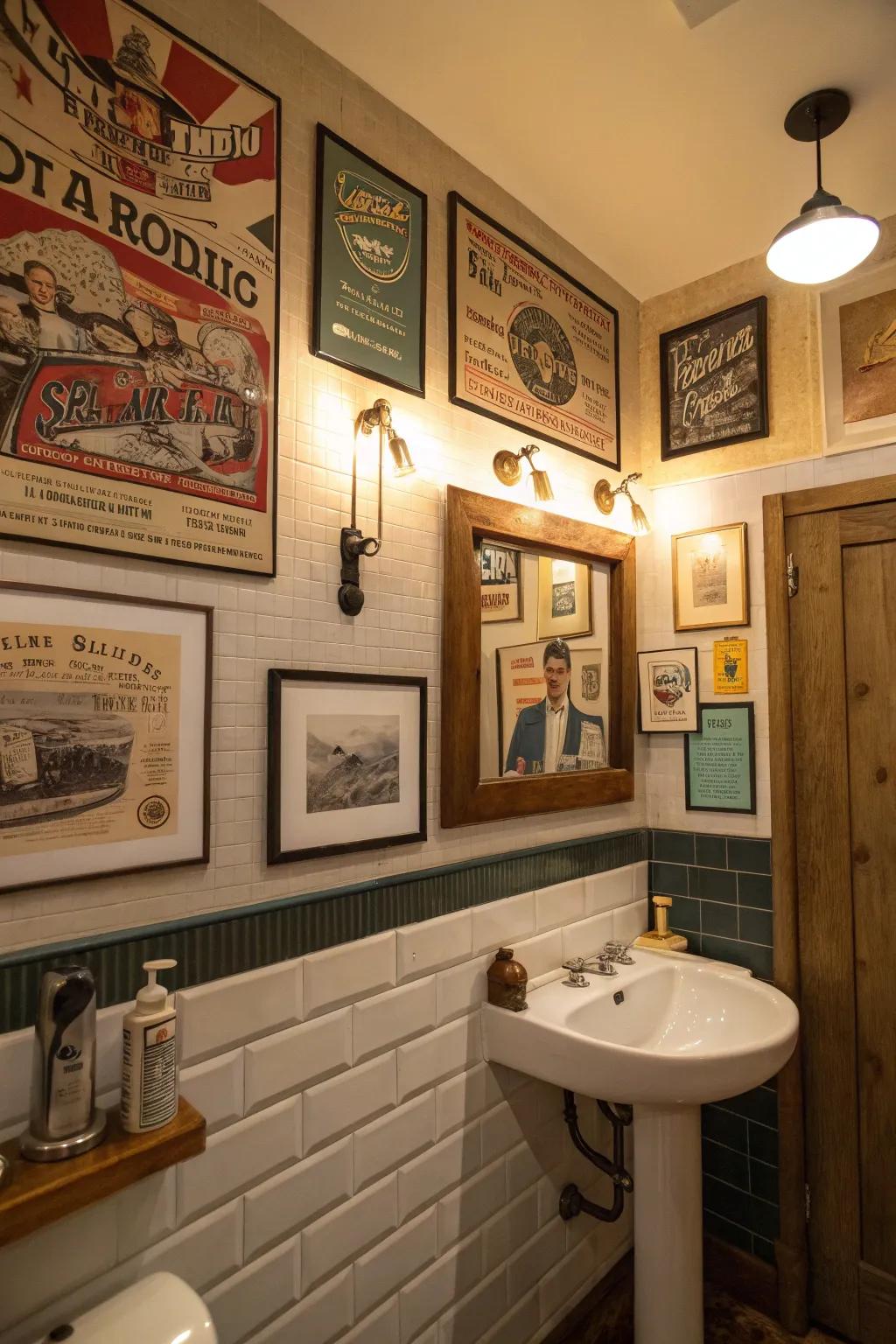 Creative accents with vintage signs.