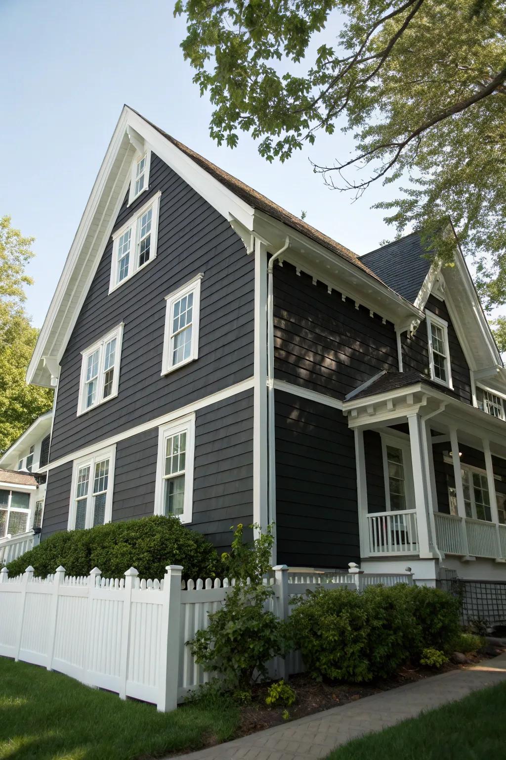 Contrasting trim imbues drama and dimension.