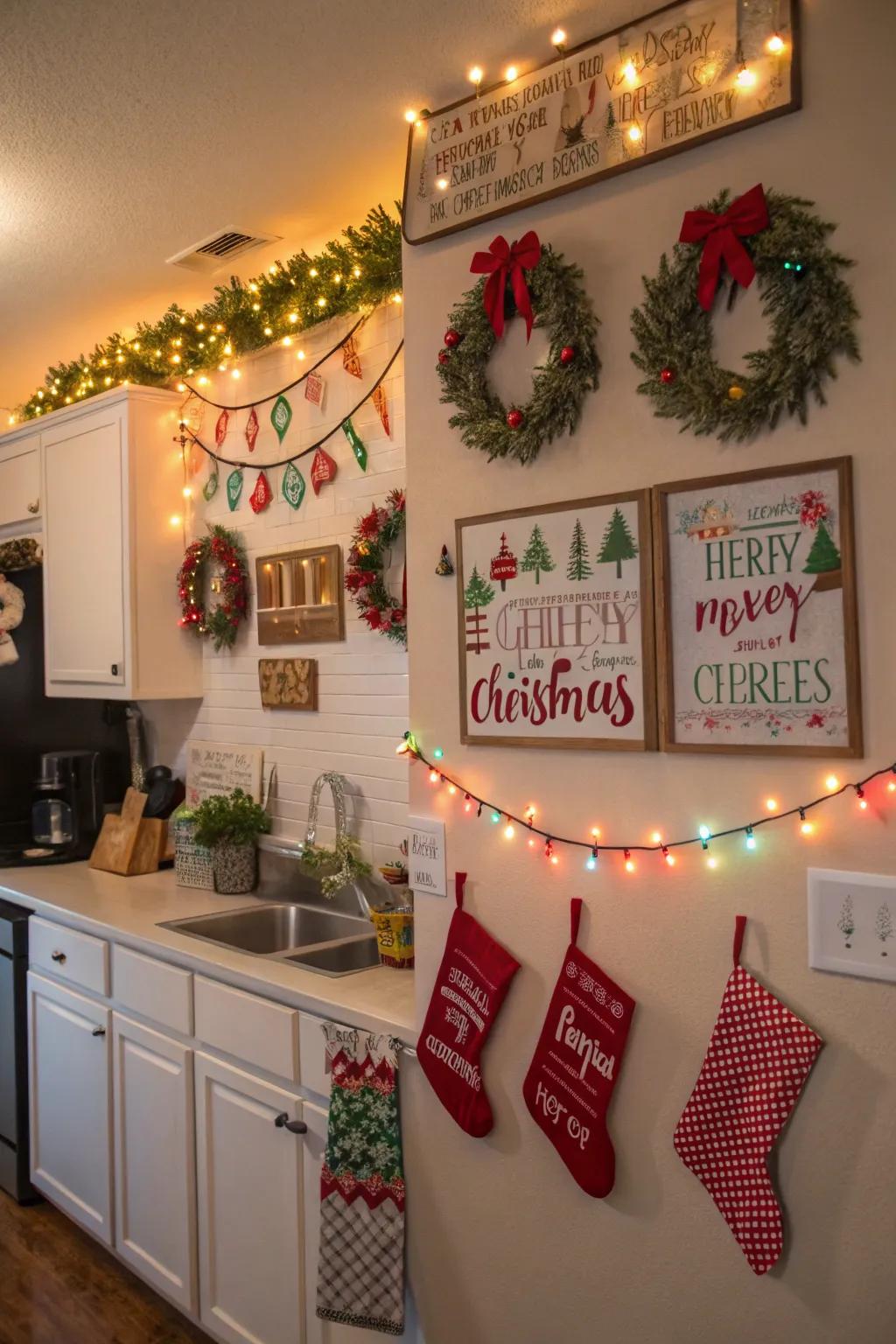 Holiday boards fashion a celebratory focal point.