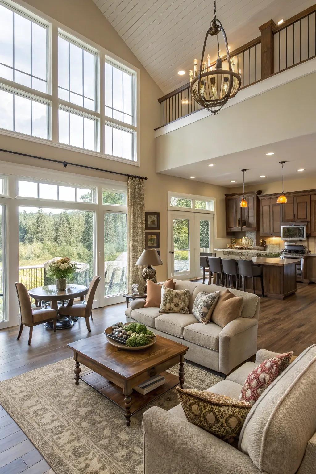 Heighten spaciousness using an open layout in your Sims 4 lounge.