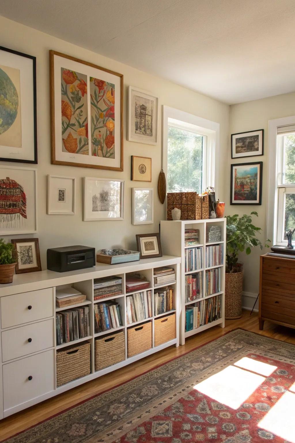 A room showing character through practical decor.