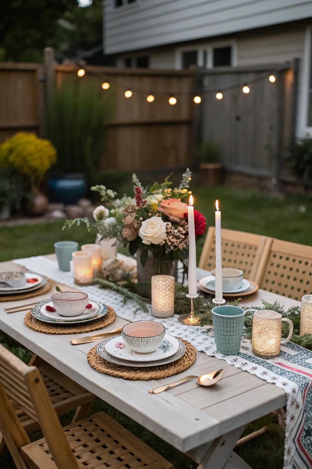 An exquisitely decorated themed table display