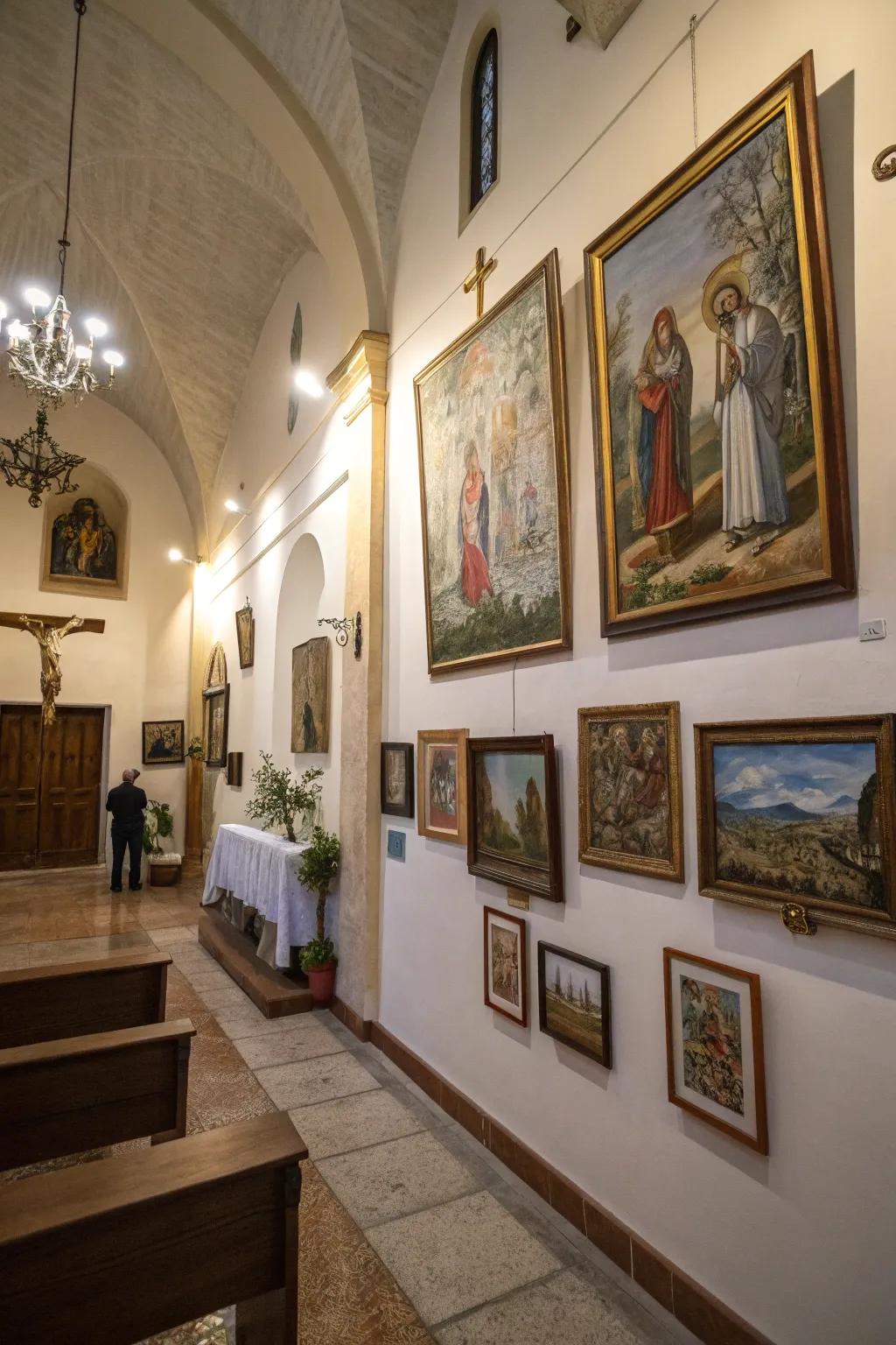 Motivational artwork that enriches the spiritual ambiance.