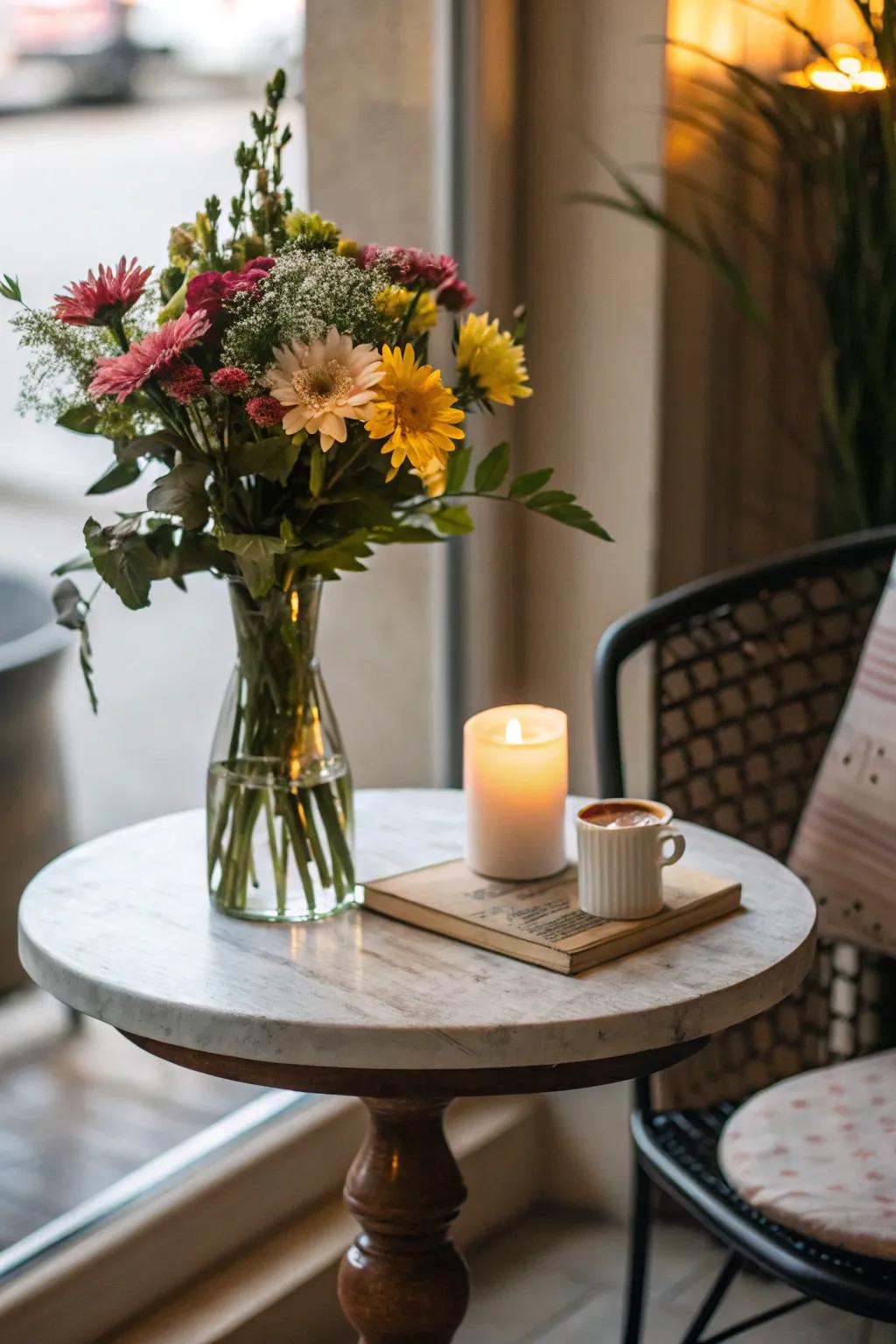A petite surface incorporates both function and charm.