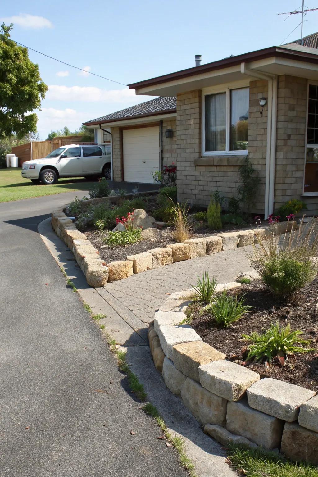 Raised edges help define and protect your parking area.