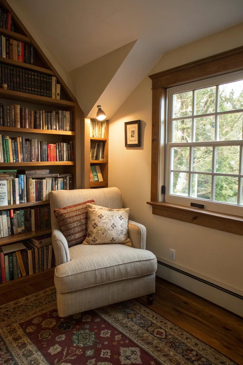 Transform alcoves and corners into inviting reading locations.