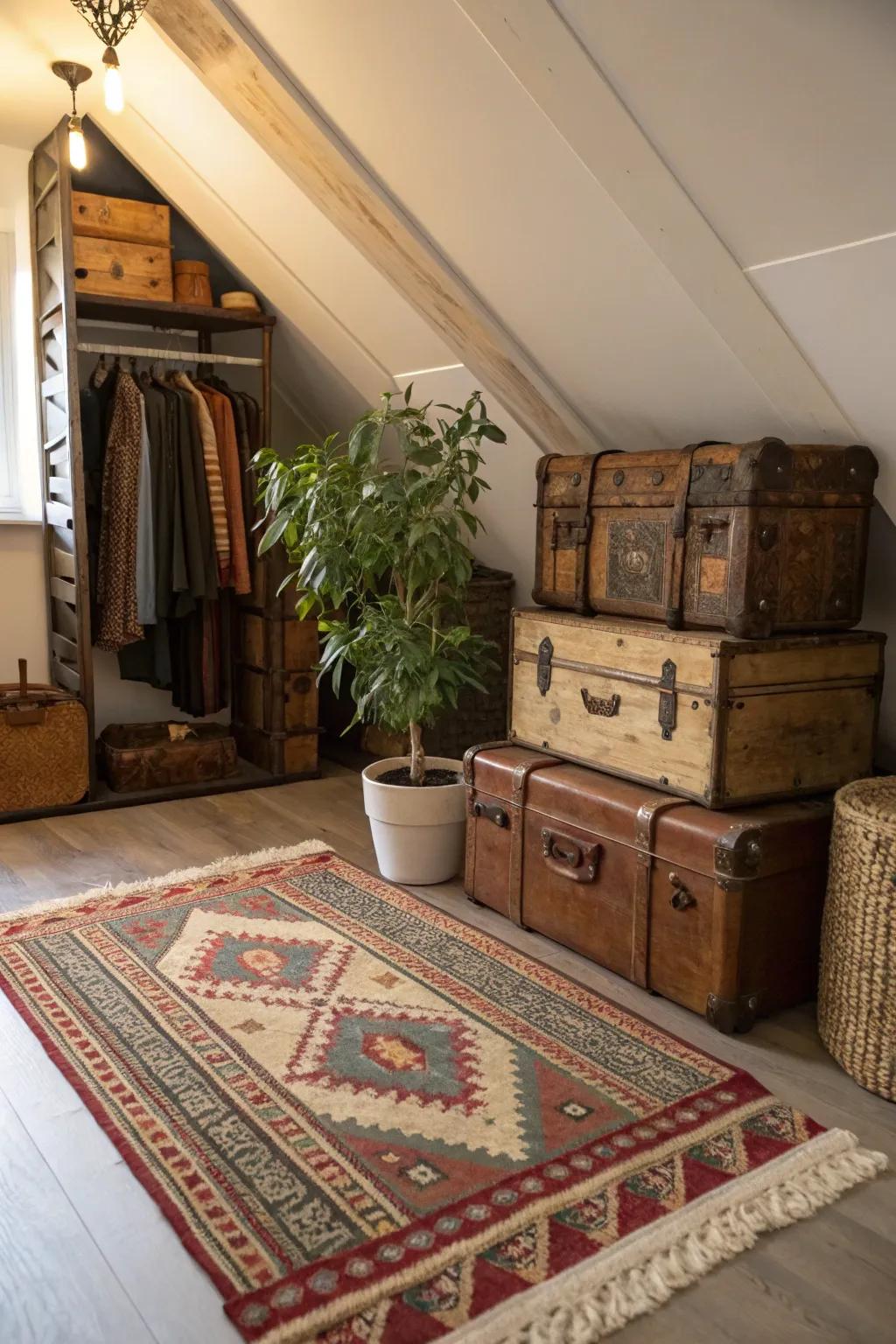 Decorative items bring personality and comfort to your closet.