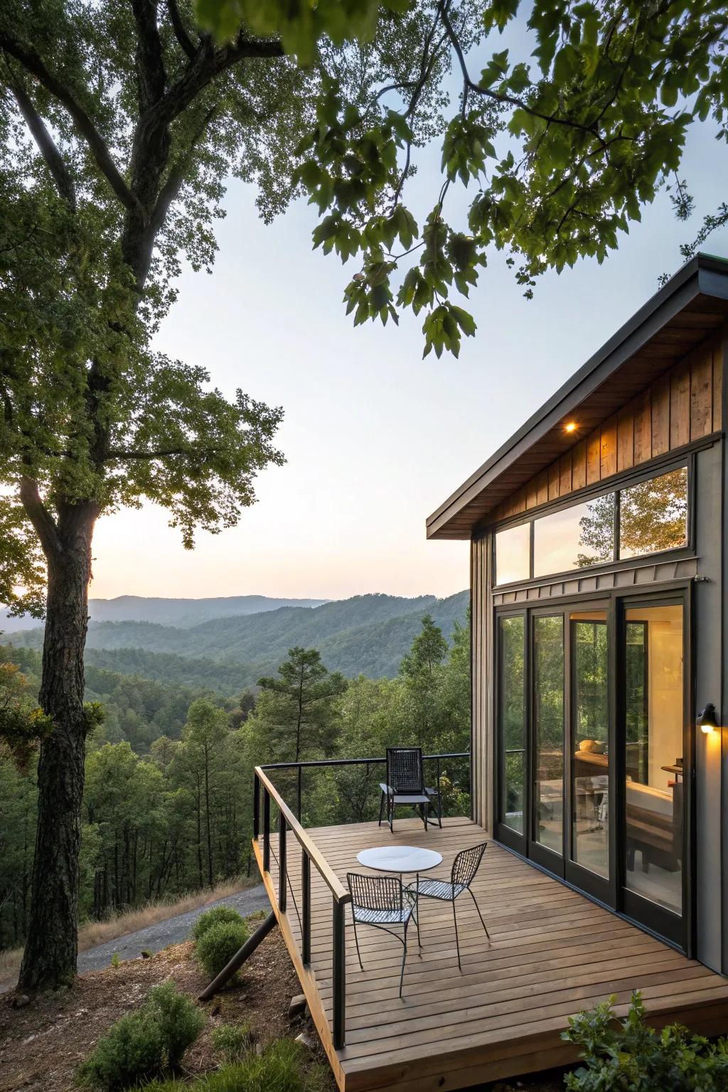 Seamless indoor-outdoor integration enhances the living experience in small houses.