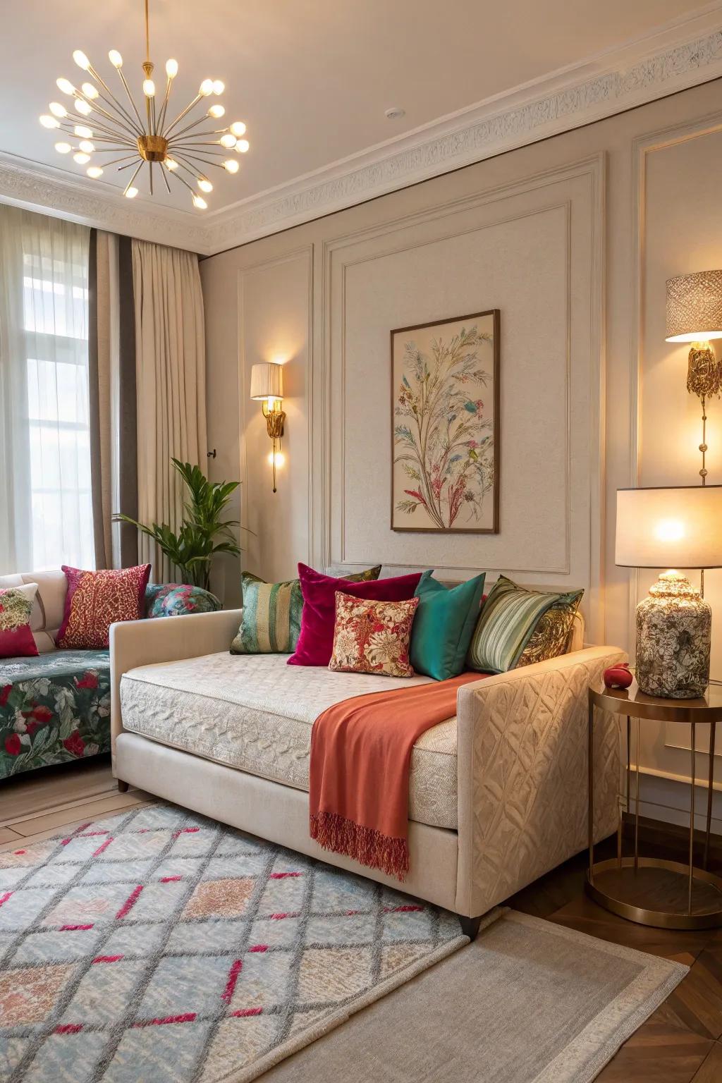 Ornamental touches can transform the appearance of your sofa bed.