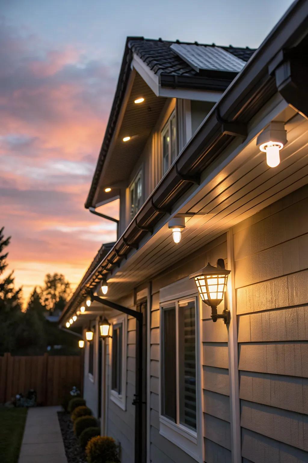 Solar-powered hidden lamps offer an environmentally-friendly lighting solution.