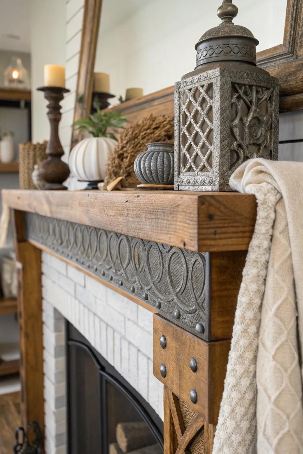 Surface diversity grants your mantel an affluent and vibrant visual.