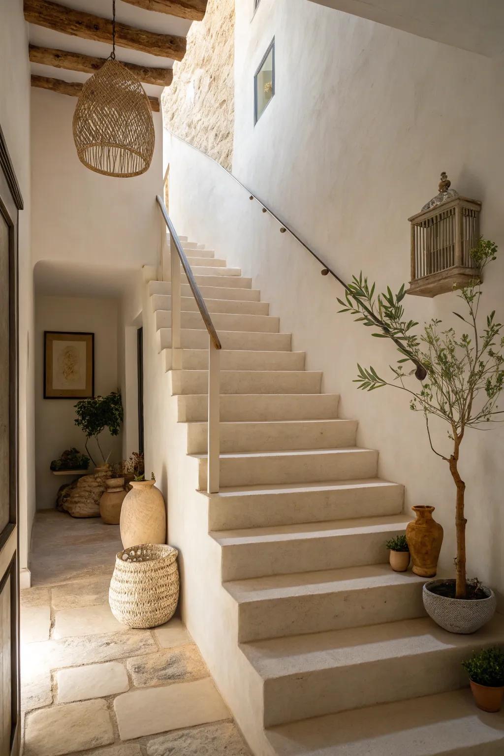 Embrace simplicity with a minimalist stairway design.