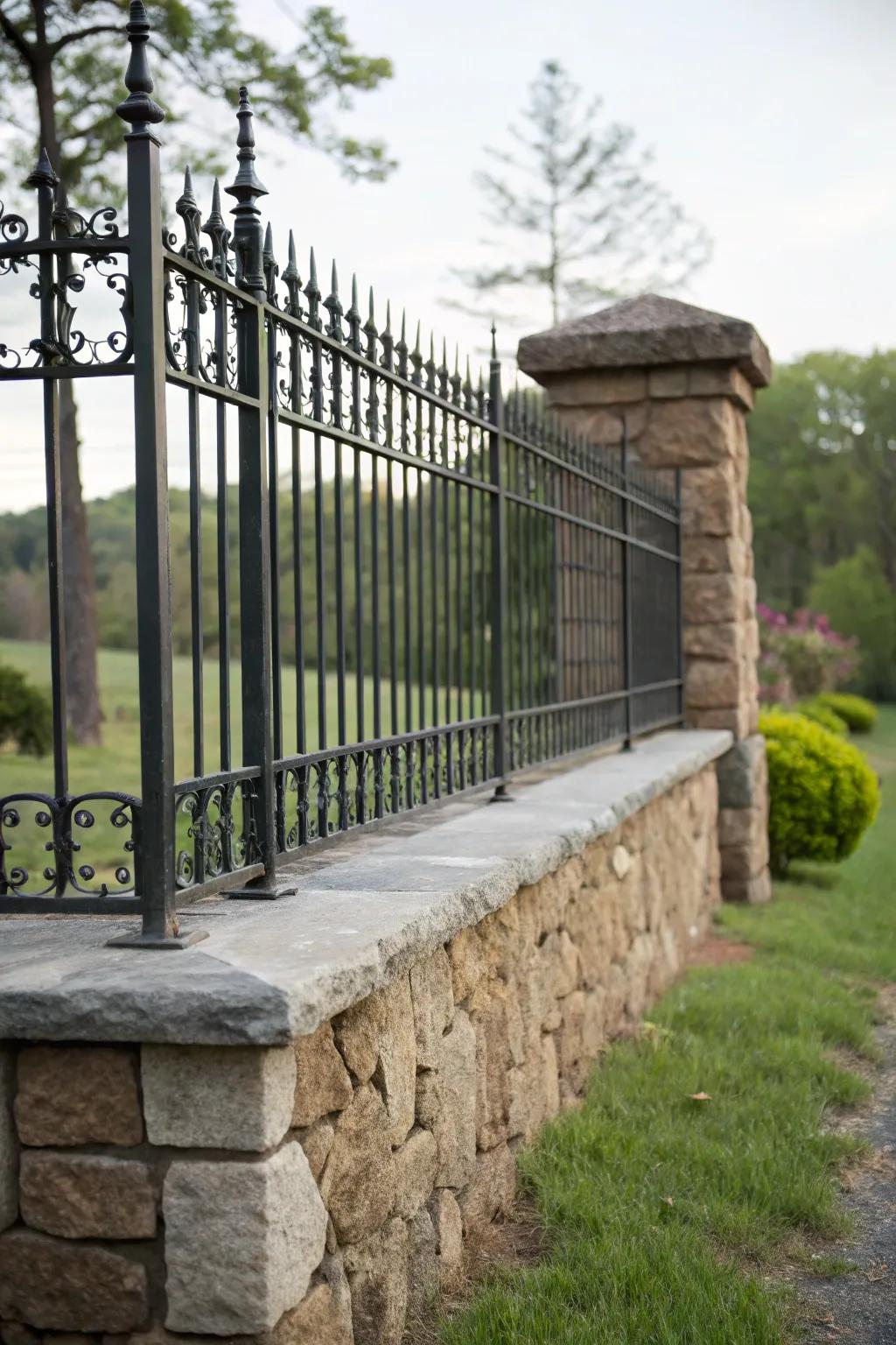 A fence design that masterfully offers privacy while allowing visibility.
