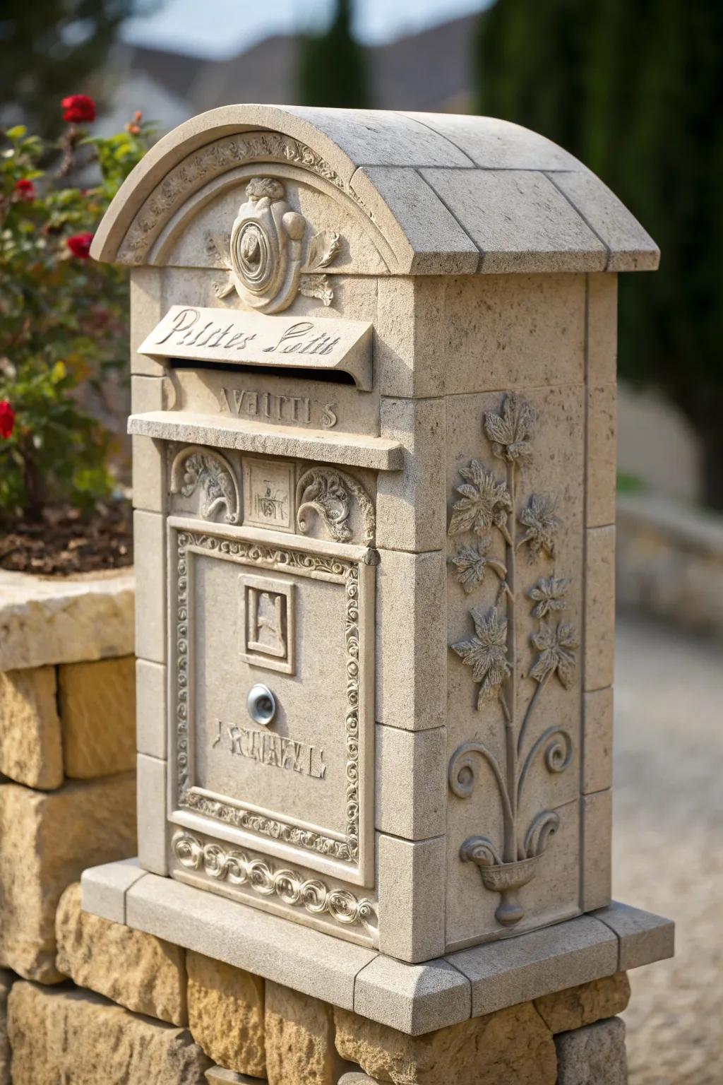 Bespoke inscriptions personalize your mailbox, rendering it uniquely yours.