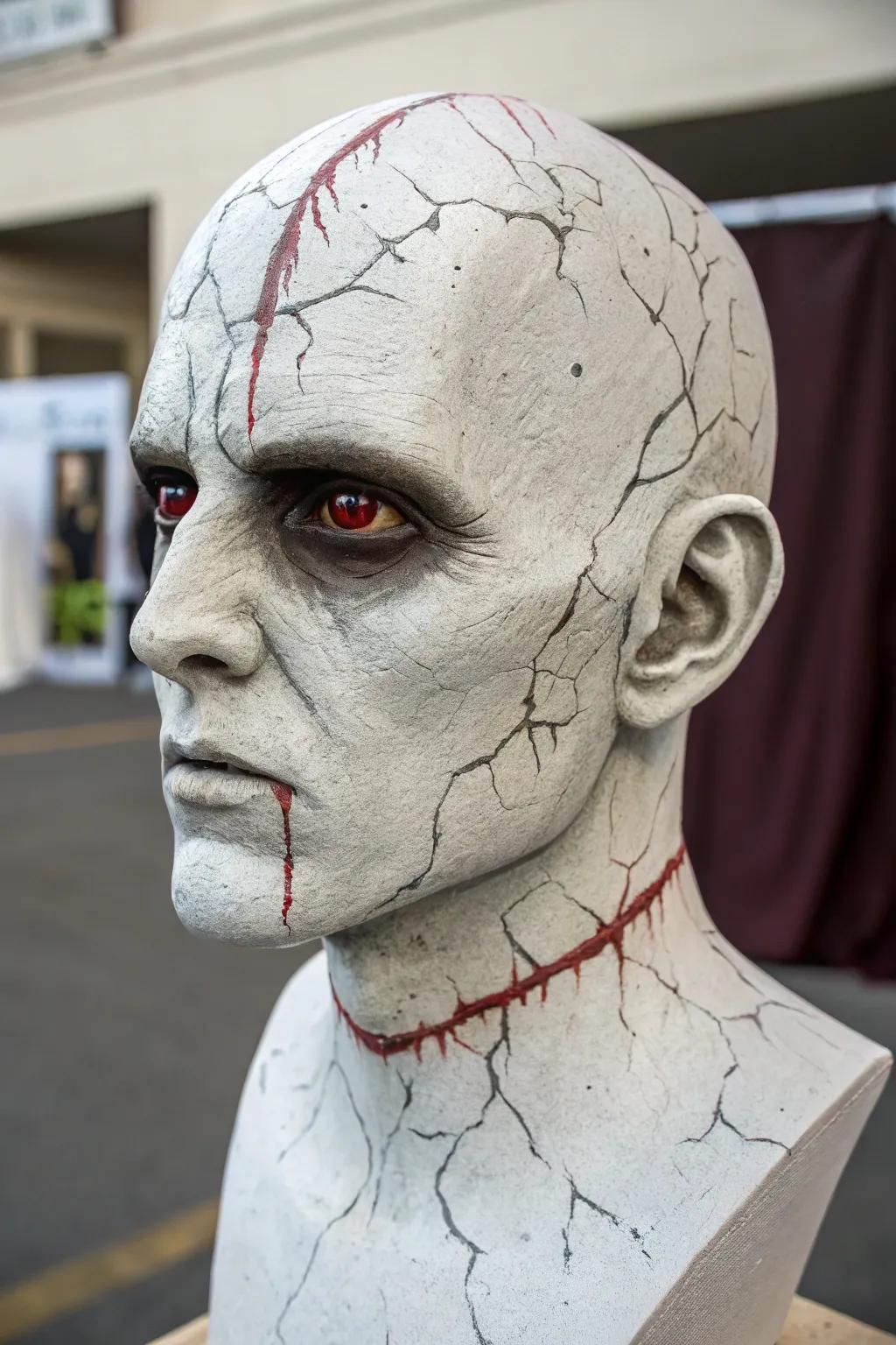 A haunted portrait head that seems to follow your every move.