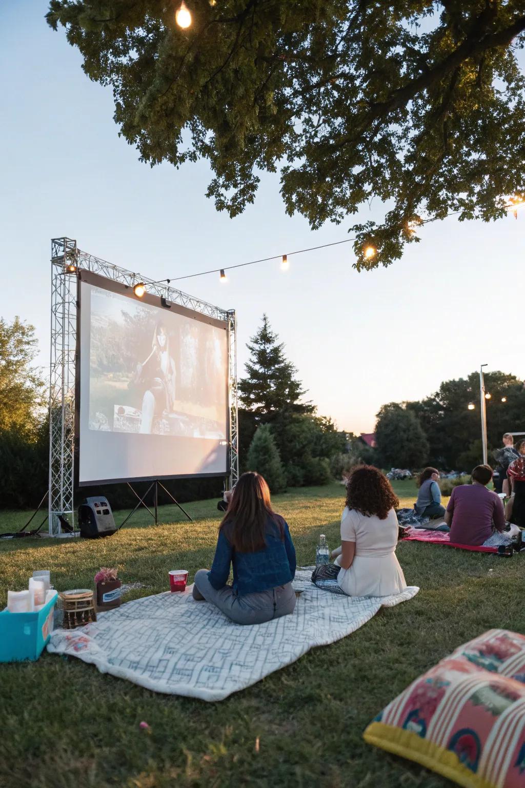 Enjoy a film beneath the stars with a movie night.