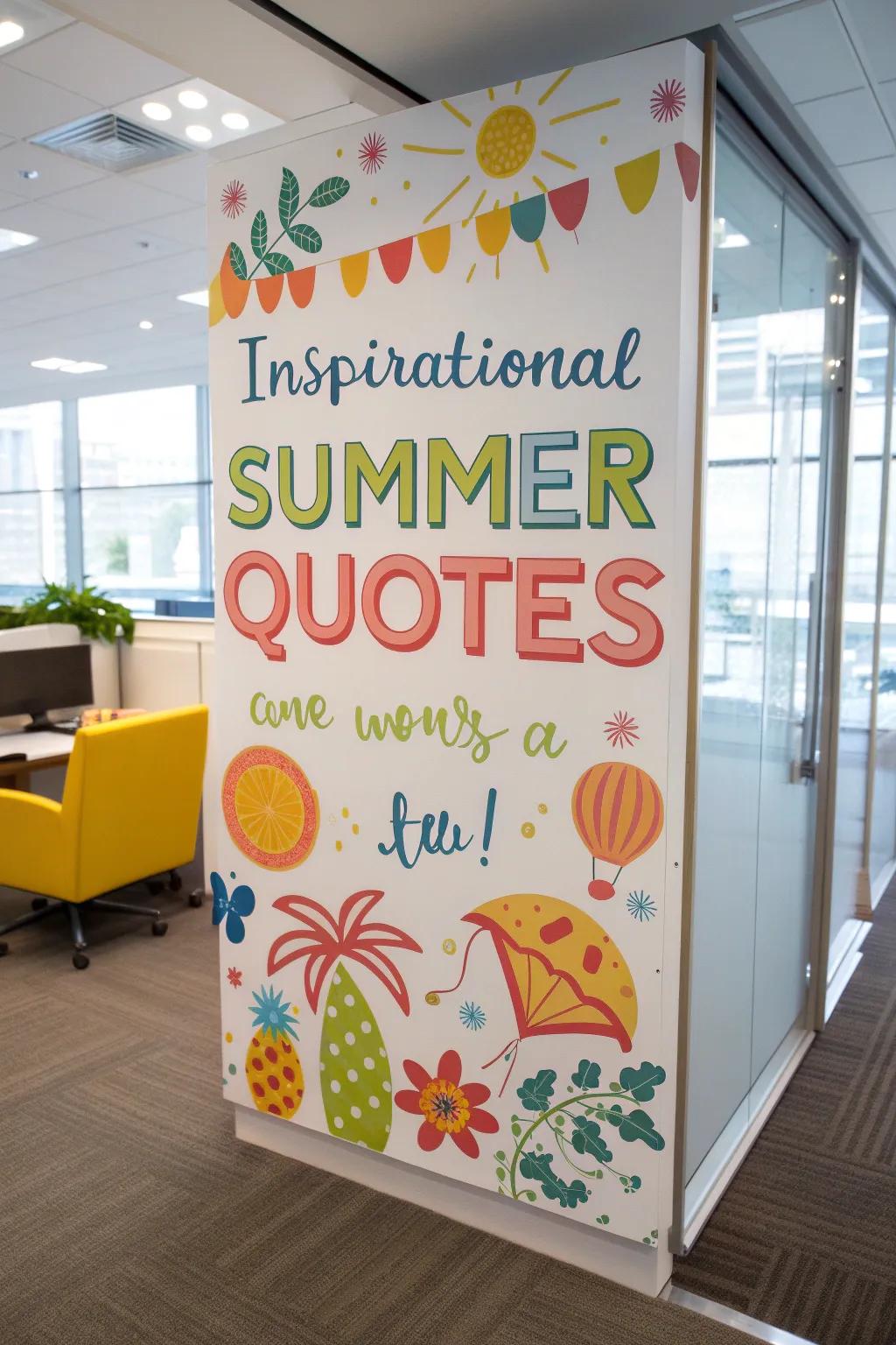 Inspire and uplift with a display filled with joyful seasonal quotes.
