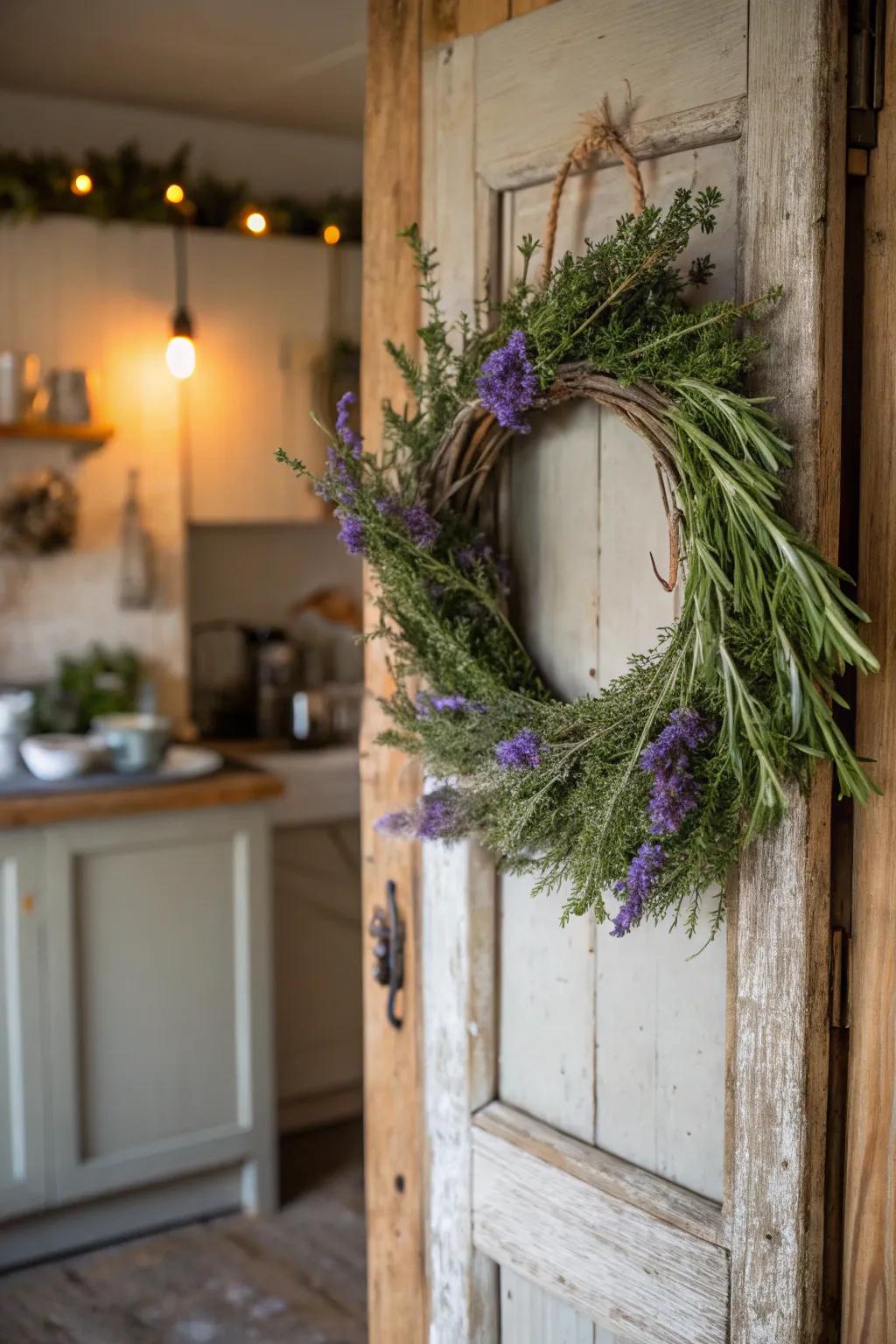 Convey the fragrance of an herb garden to your entryway.