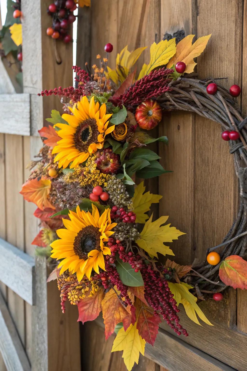 Celebrate autumn with a fall-inspired sunflower garland.