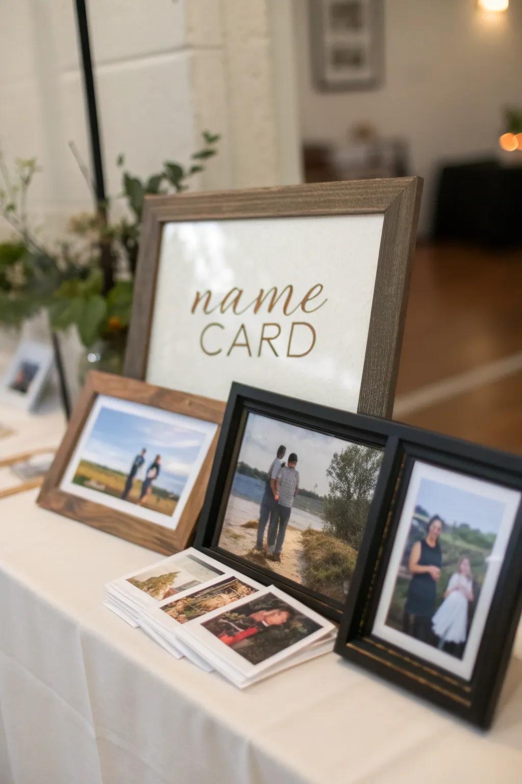 Personal photographs render each table extraordinarily unforgettable.