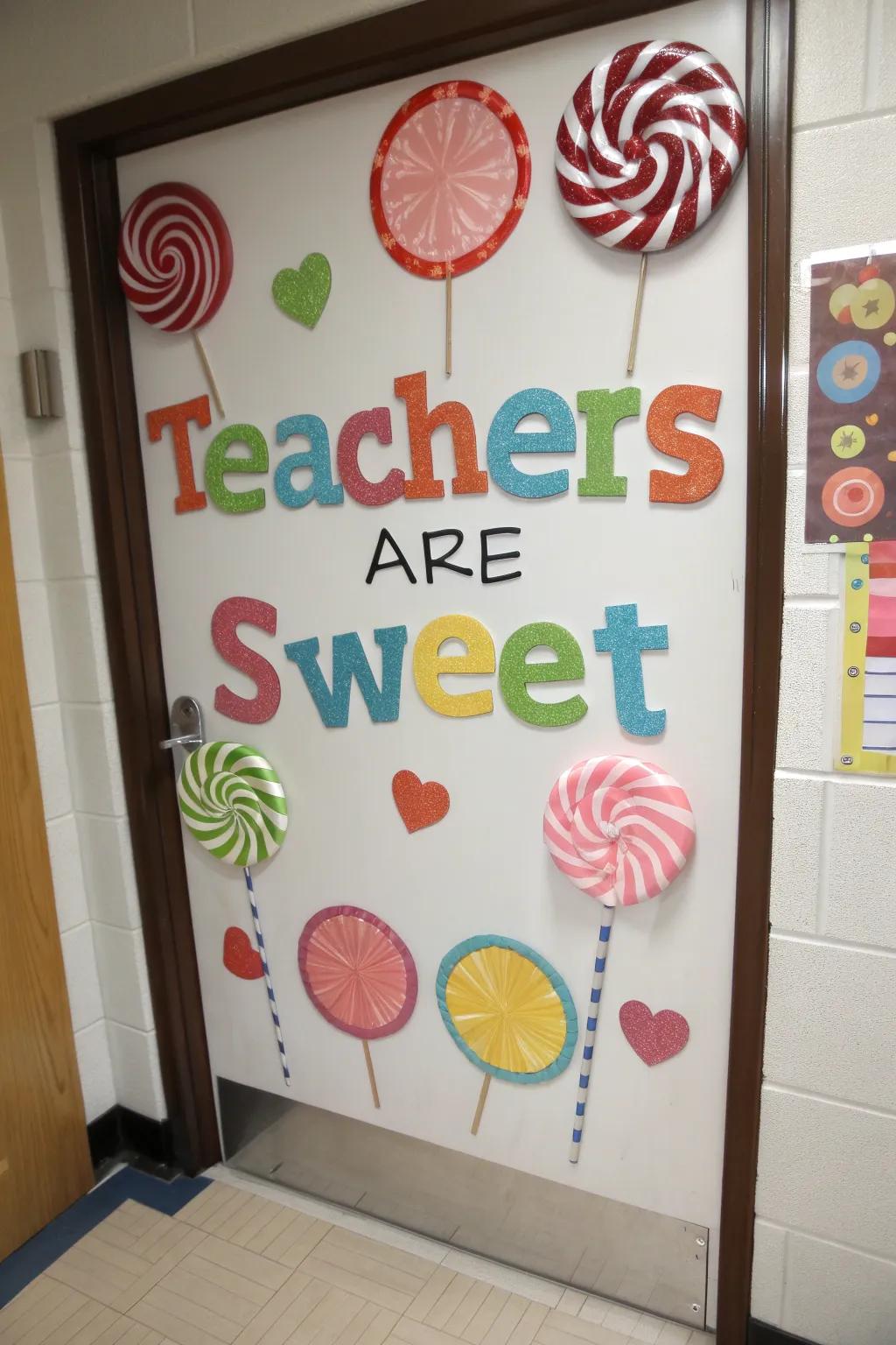 Sweeten the day with a sweet-themed appreciation door.