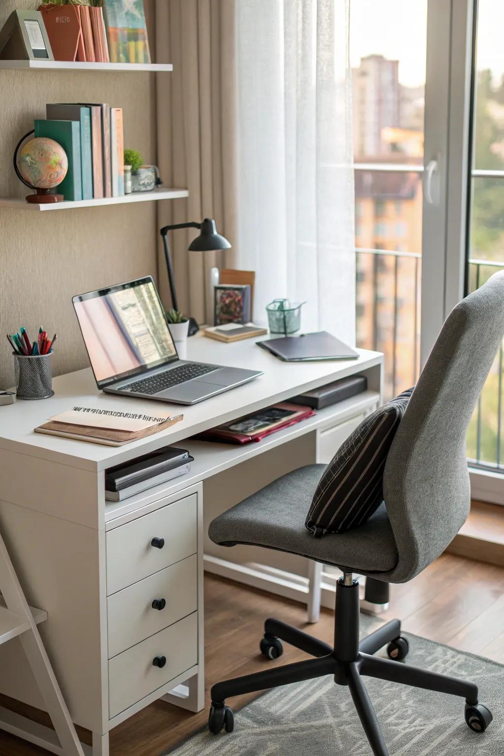 A functional workspace is essential for learning and creativity.