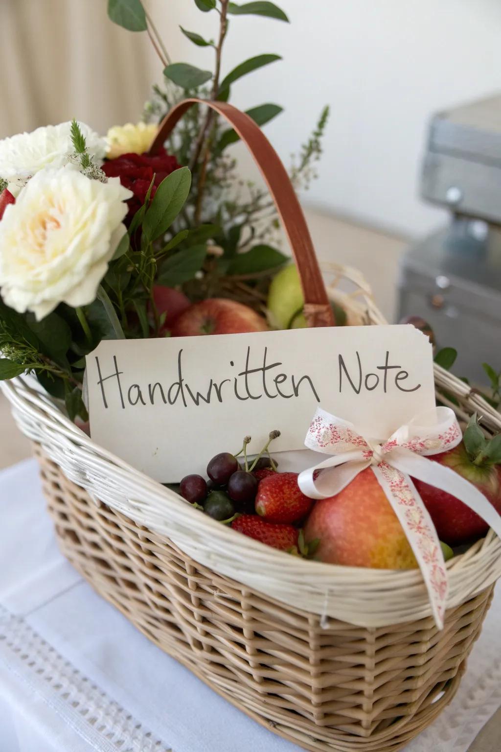 A personal note makes any gift more heartfelt.