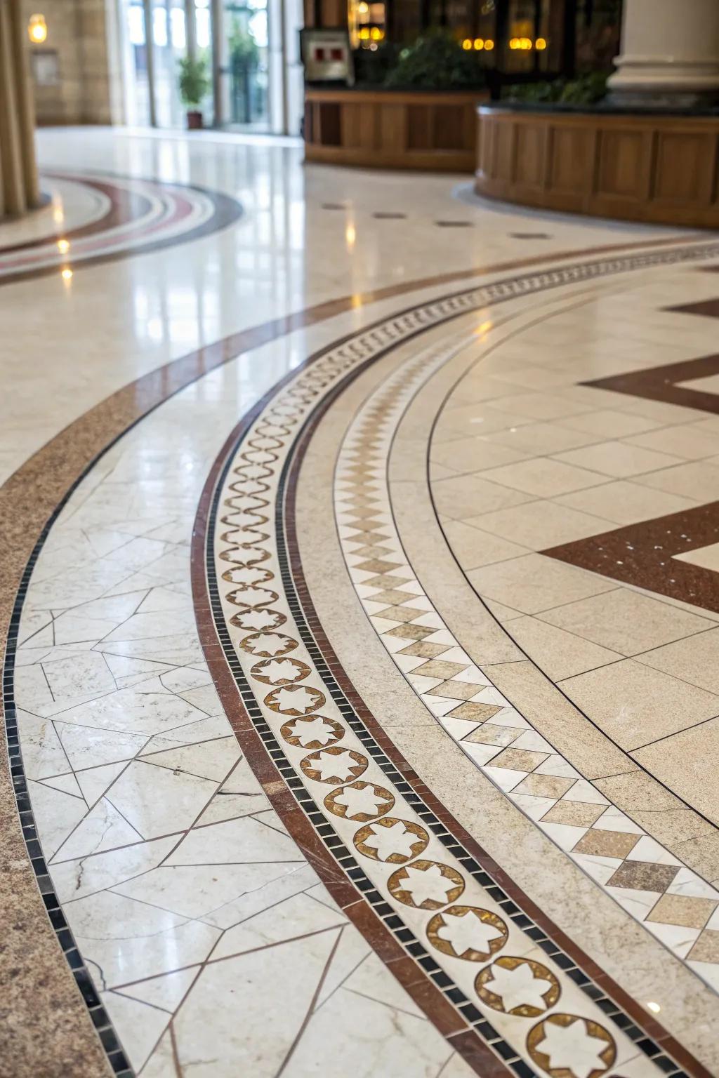 Curved changes incorporate fluidity and sophistication.