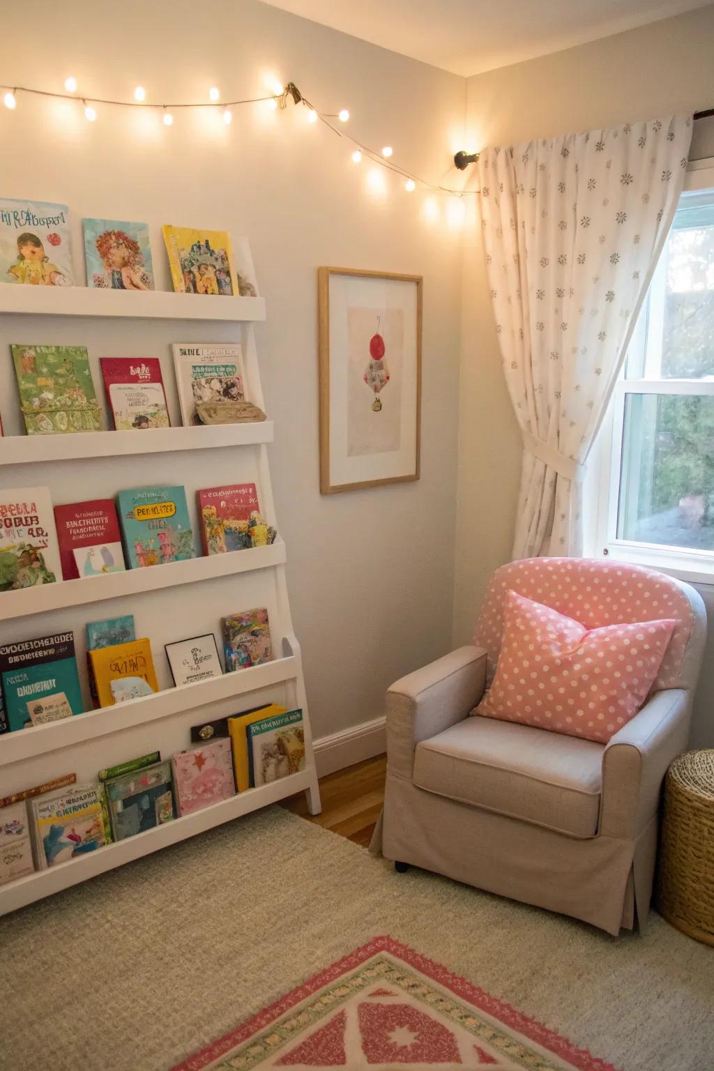 A charming story corner invites your little one to immerse themselves in the realm of narratives.