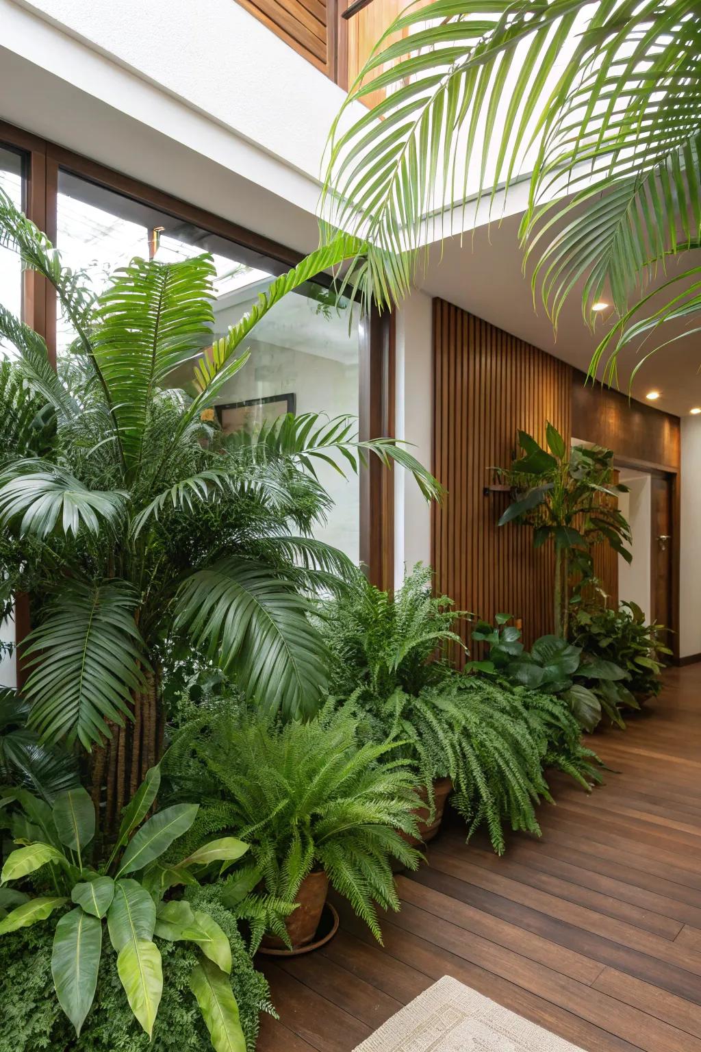 Create a green sanctuary with island plants.
