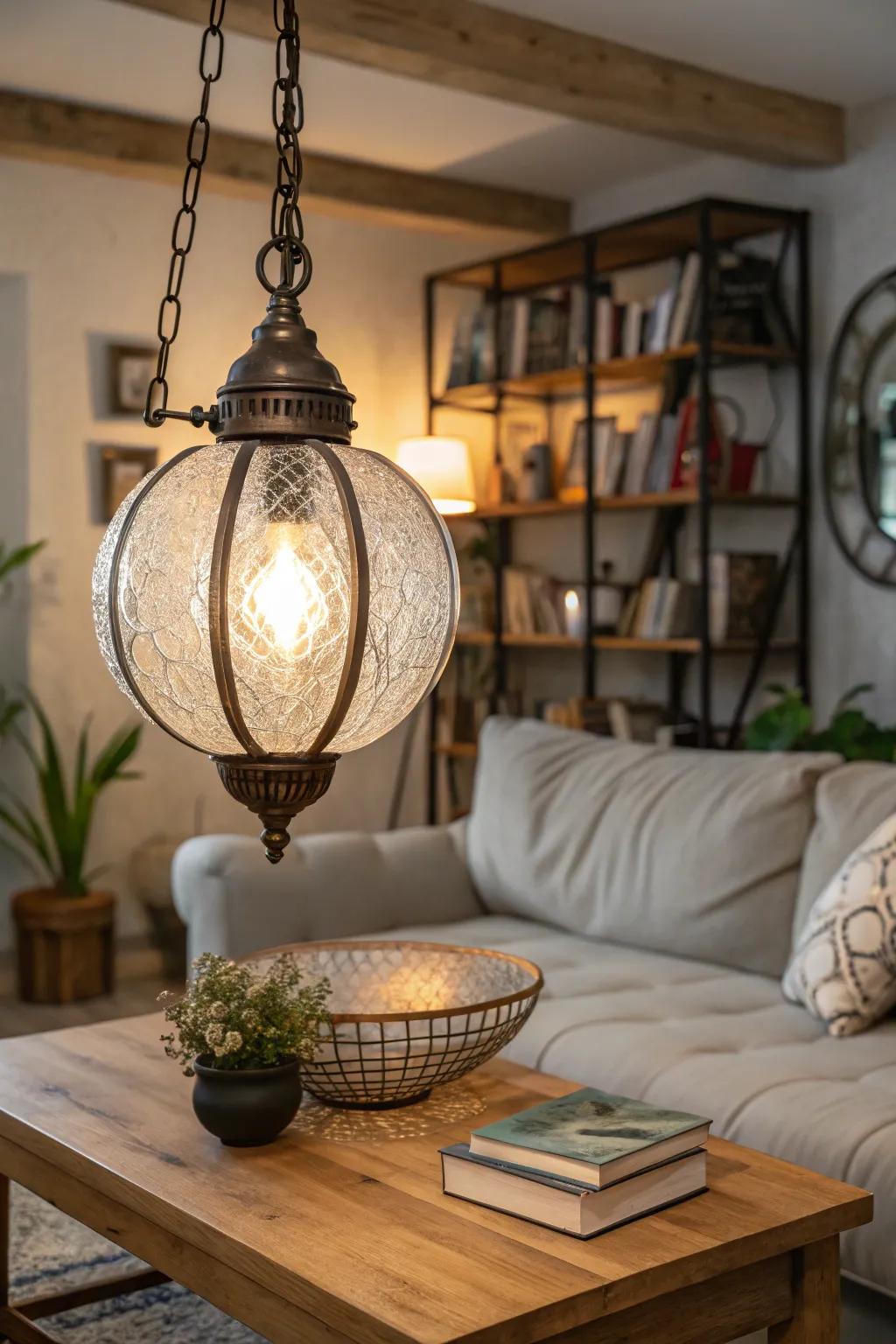 Textured touches add depth to your lighting.