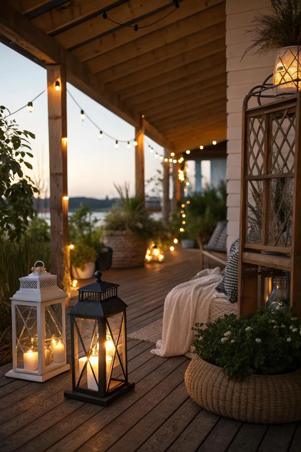 Introduce warmth and magic with thoughtfully placed lighting.