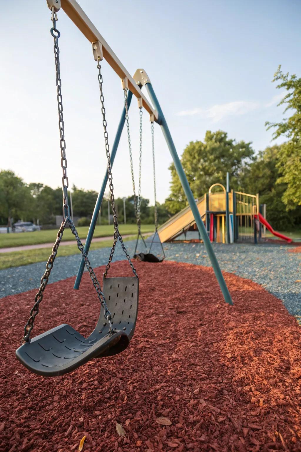 Guarantee safety and refinement with rubber shavings.