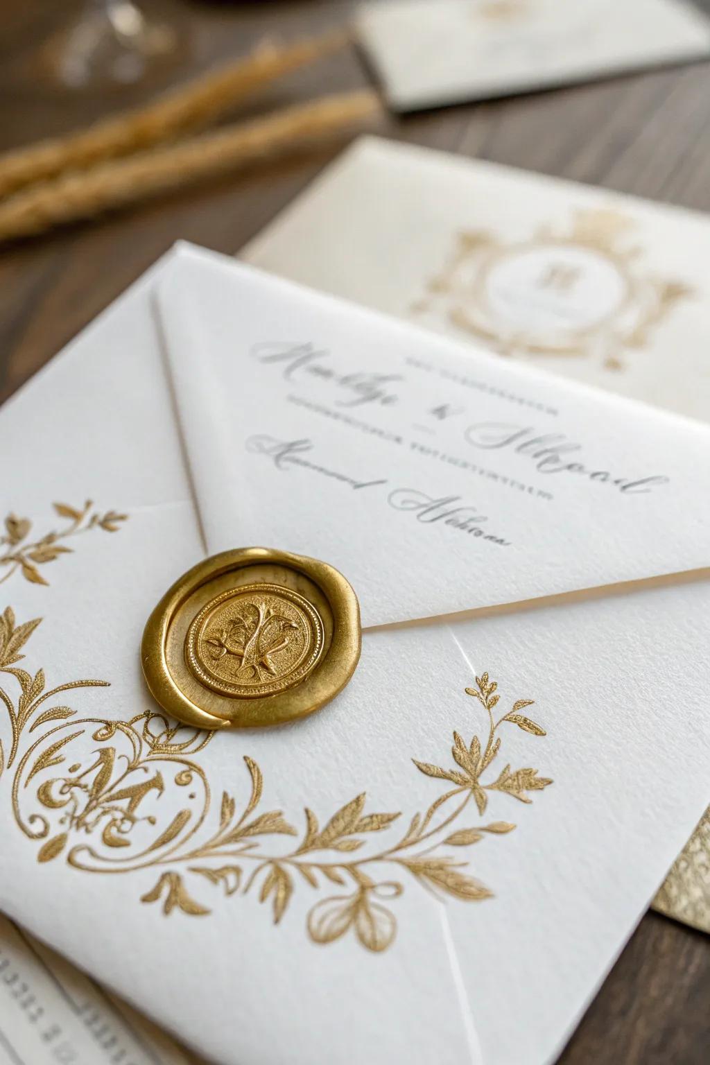 Wax seals add a vintage touch of elegance.