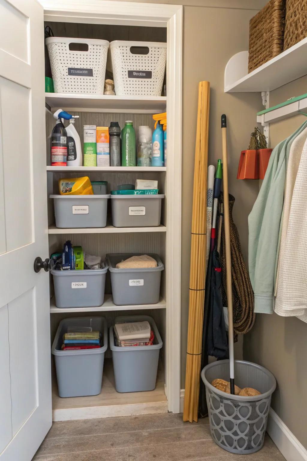 Storage that can do lots of things helps keep all sorts of different items neat and easy to get to.