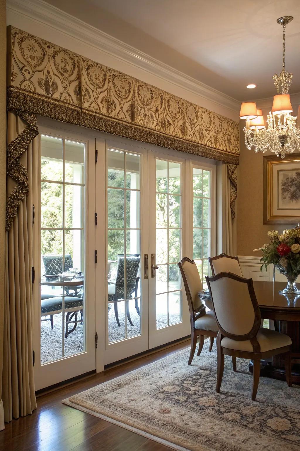 Custom toppers bring formal refinement to any space.