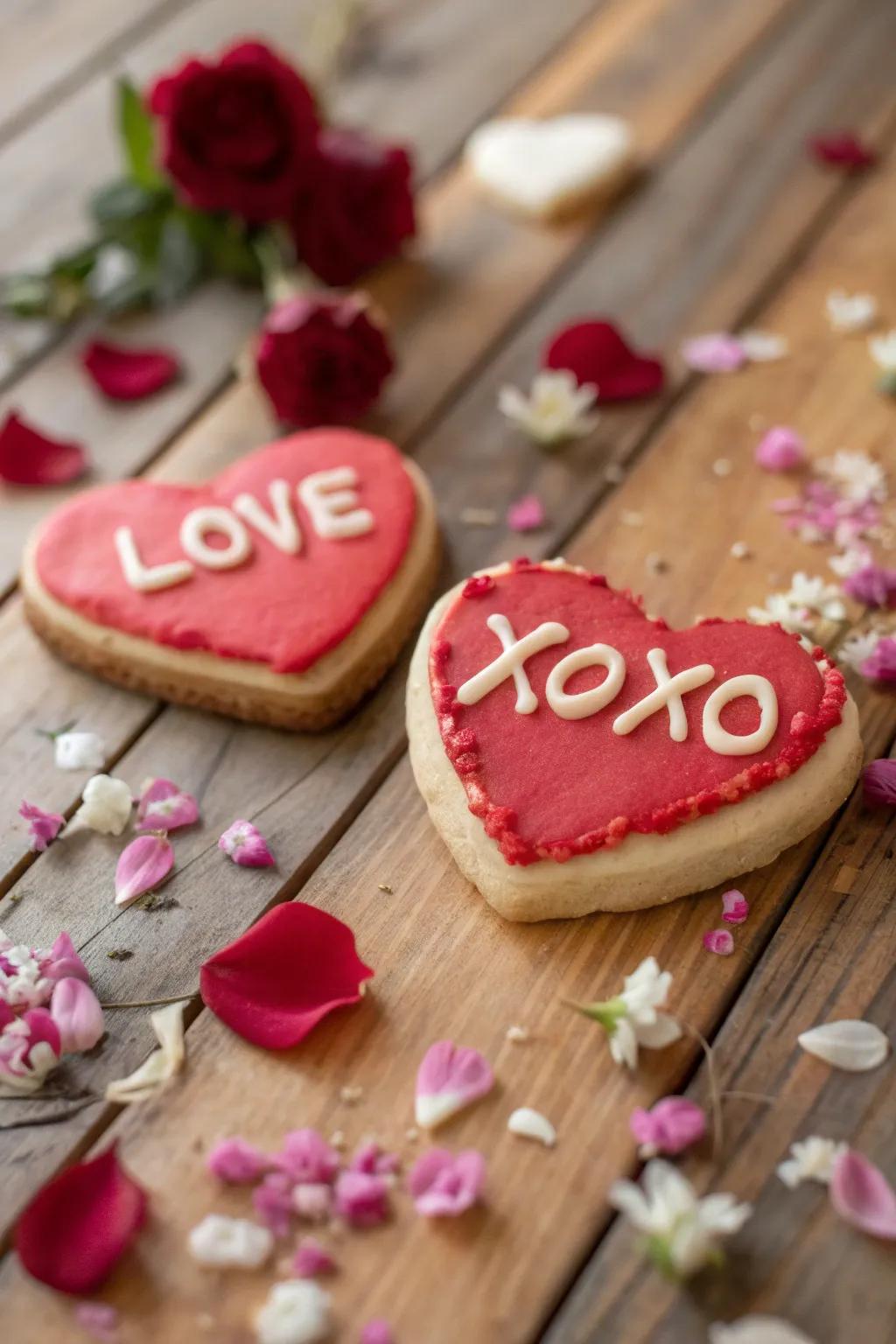 Message hearts for personalized sweetness.