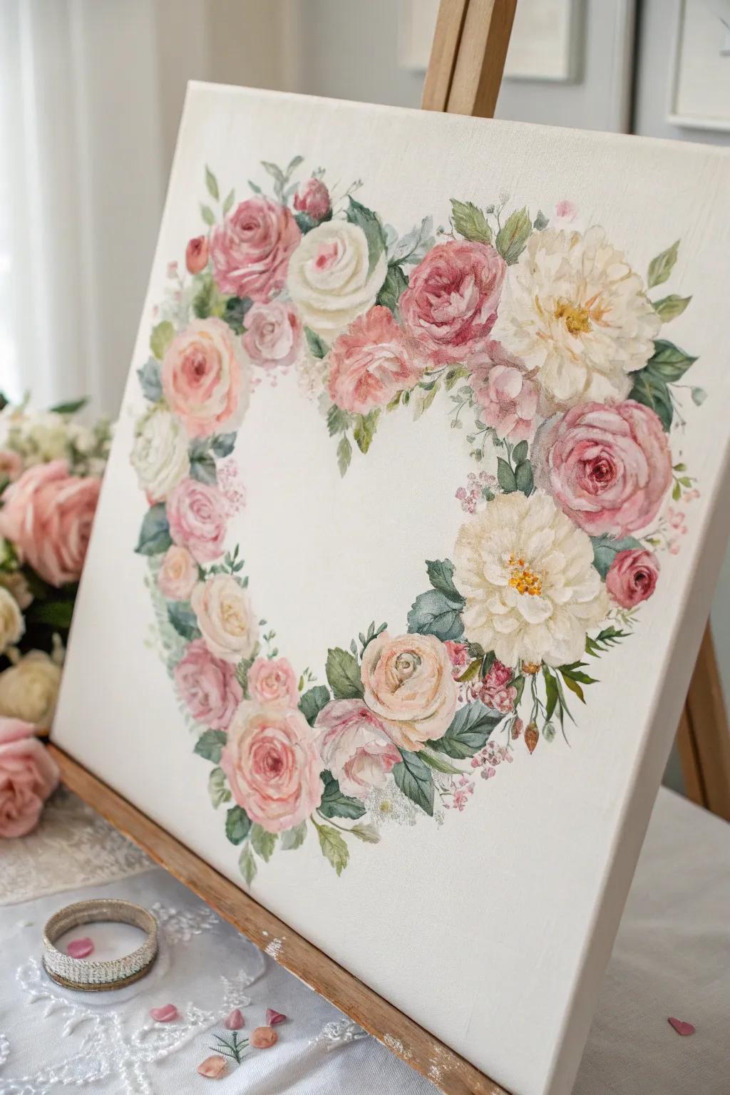 Welcome the skill of minimal design and romance with a Bloom Heart Garland, ideal for your Valentine's Day decorating.