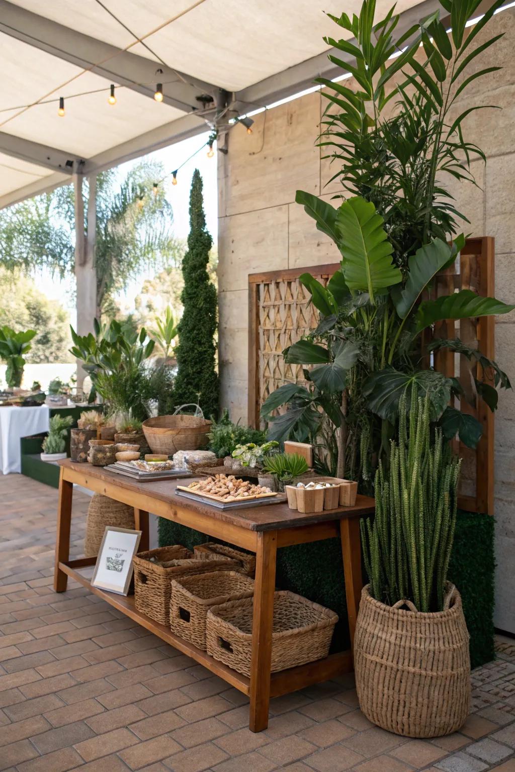 Pull the outside world in using natural aesthetics that enliven and renew your vendor's presence. #EcoDisplay