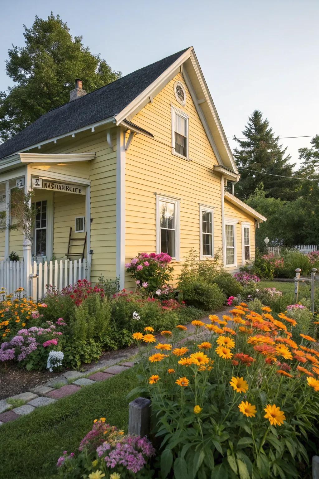 Sunshine yellow cladding makes a cheerful statement.