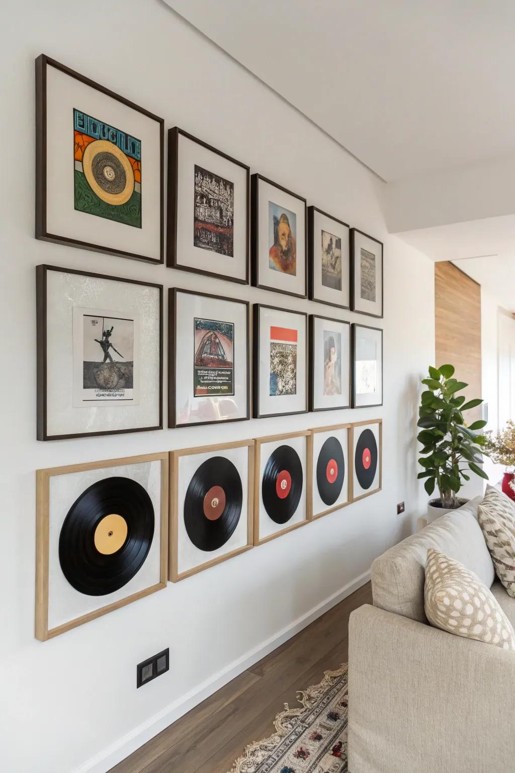 Frame your cherished vinyl records for a polished display.