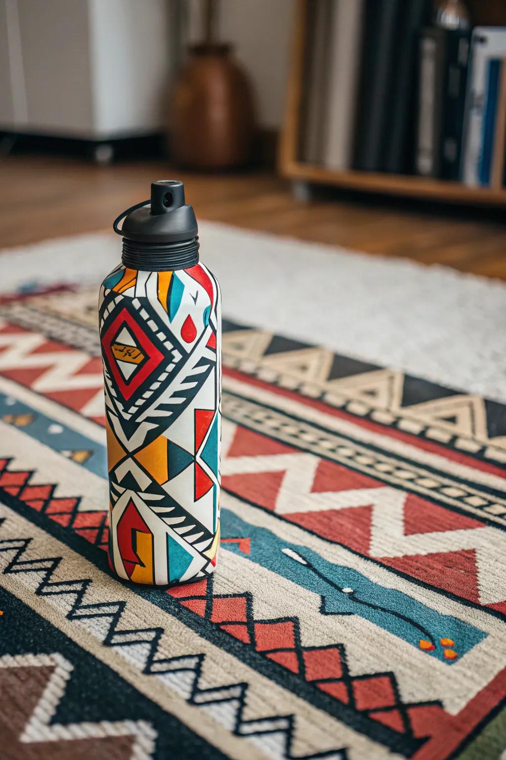 Geometric hydration container aesthetics for a contemporary appeal.