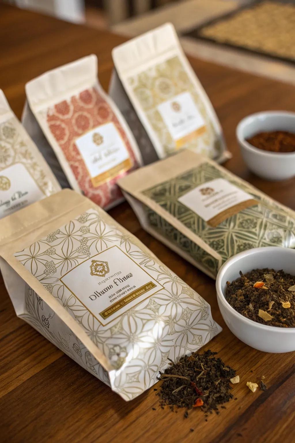 Bespoke tea mixtures for a soothing and personalized wedding gift
