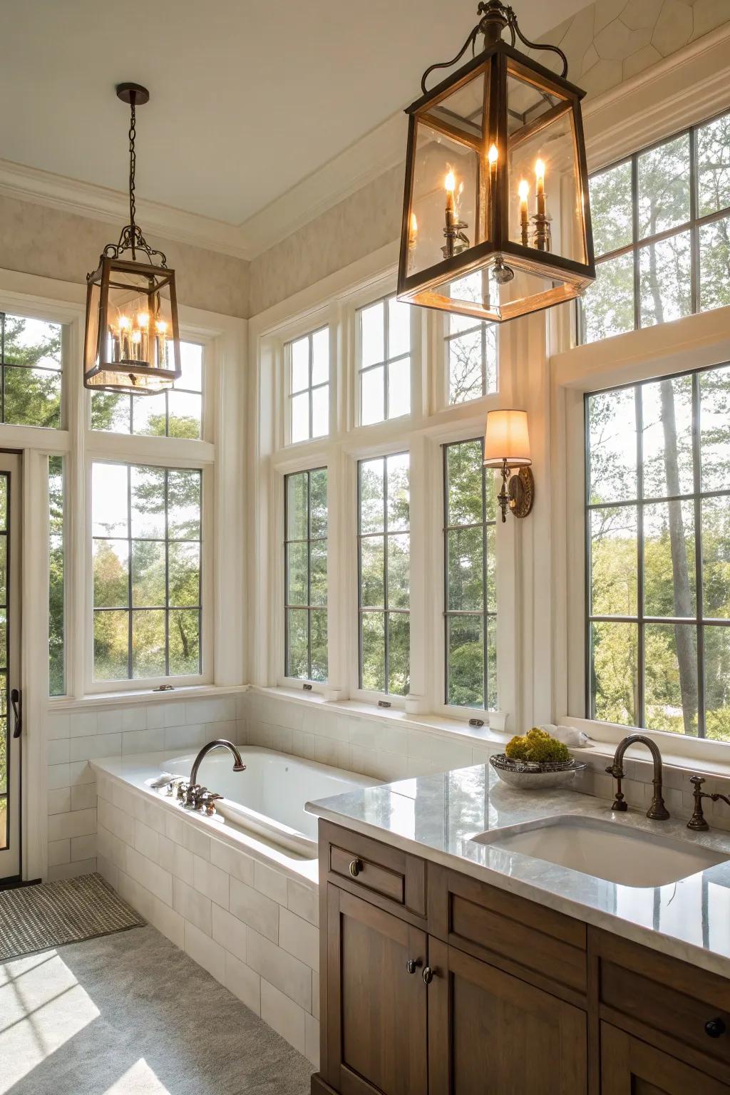 Inherent light and lights develop a cozy ambiance.