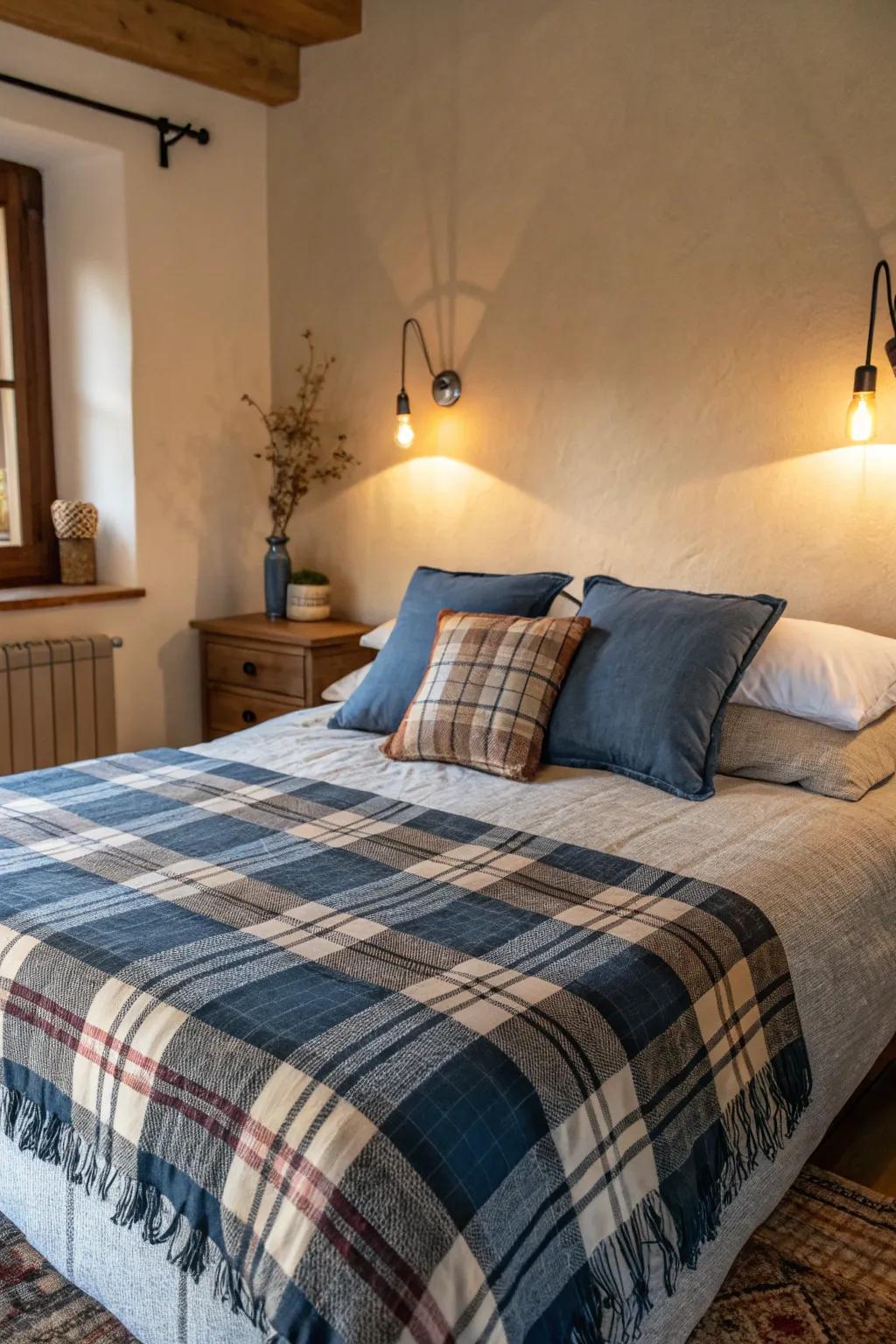 Checkered patterns and denim provide a relaxed, western vibe.