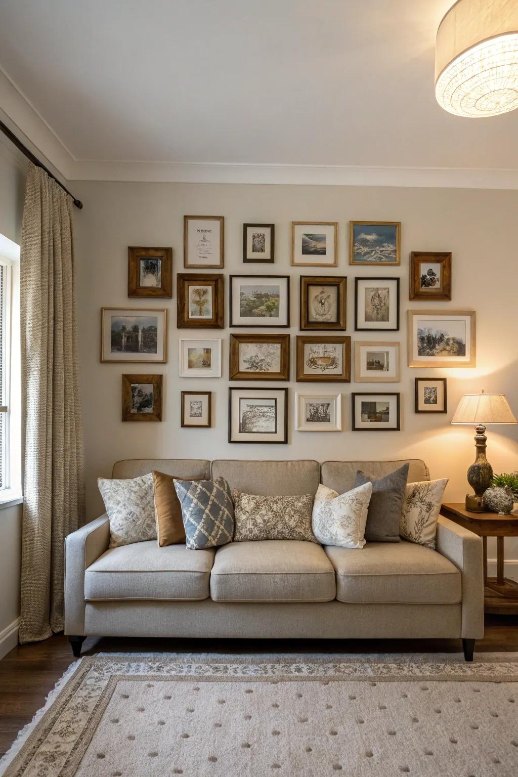 Symmetrical frames deliver a sense of stability and structure.