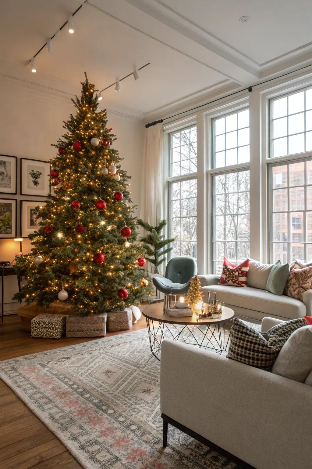 A fresh approach to holiday decor by blending traditional and modern elements