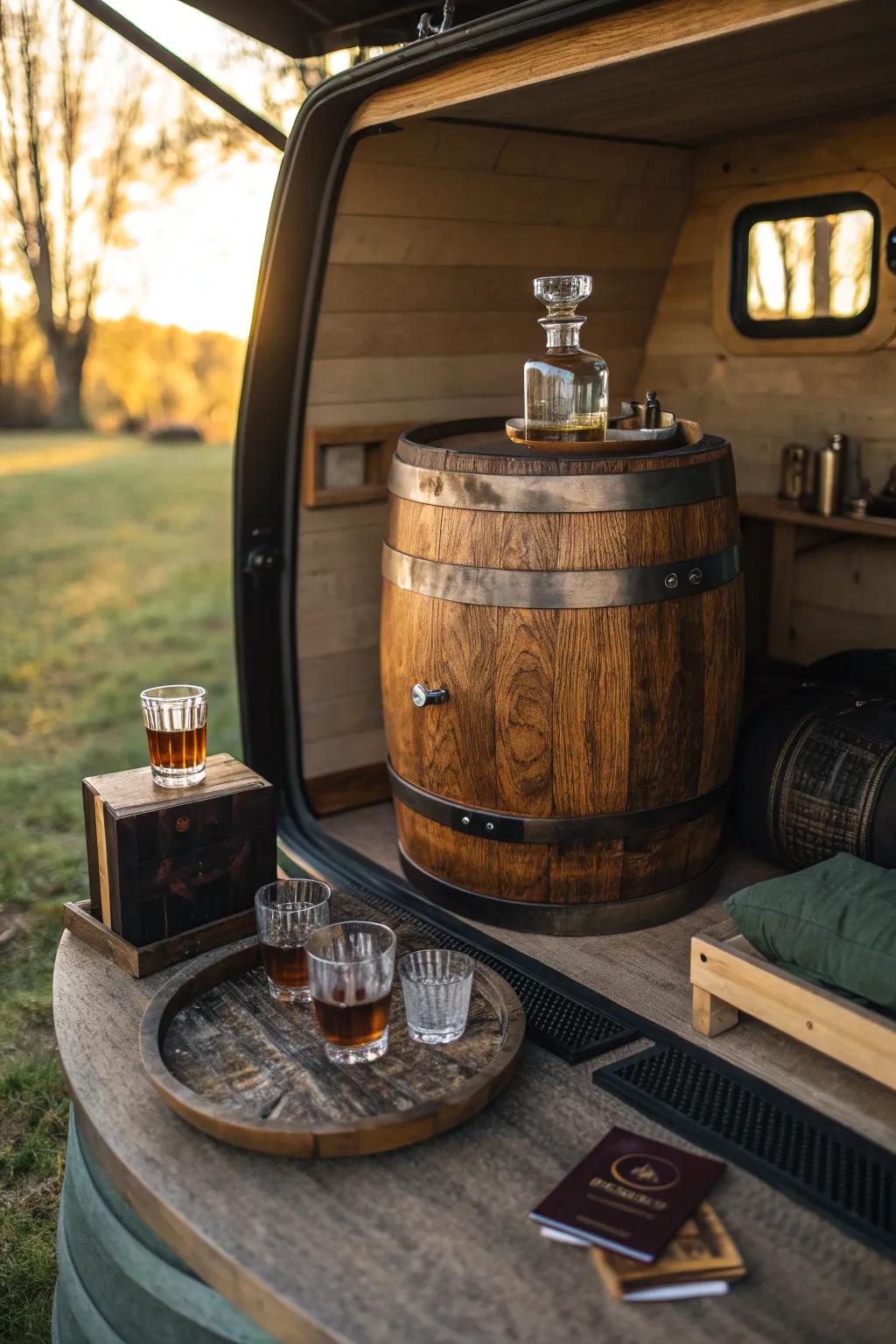 Make a small but charming bar area that fits perfectly in smaller rooms.